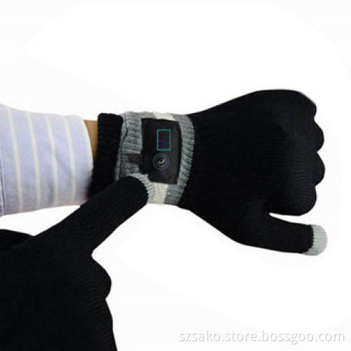 Built-in Headphones New Bluetooth Glove Touch Screen Control Mini Speaker, Long Time Working